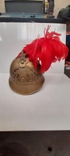 casque pompier Ancien OLIZY marne Avec Plumet Et Intérieur Militaria