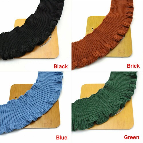 60cm Elastic Knitted Rib Cuff Flounce Hem Collar Trims Fabric DIY Sewing Costume - Picture 3 of 19