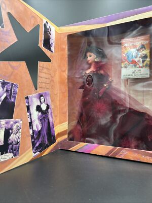 Scarlett O'Hara Gone With the Wind Hollywood Legends Barbie Burgundy Dress NRFB