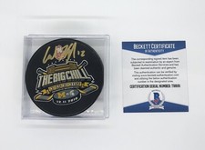 Carl Hagelin Signed Michigan Wolverines Big Chill Official Game Puck Beckett COA