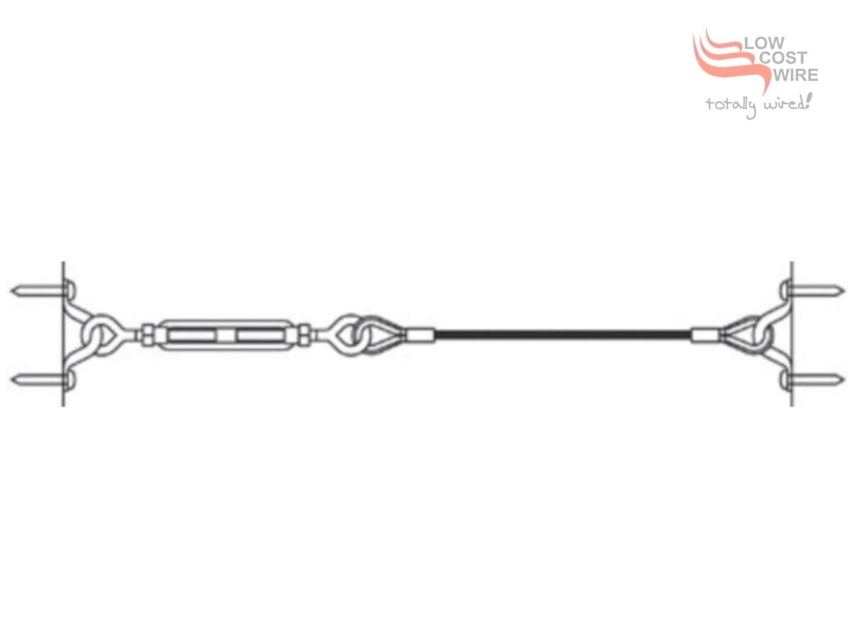 10 x Stainless Steel G316 Turnbuckle Balustrade Kits Wire Handrail Cable MM eBay