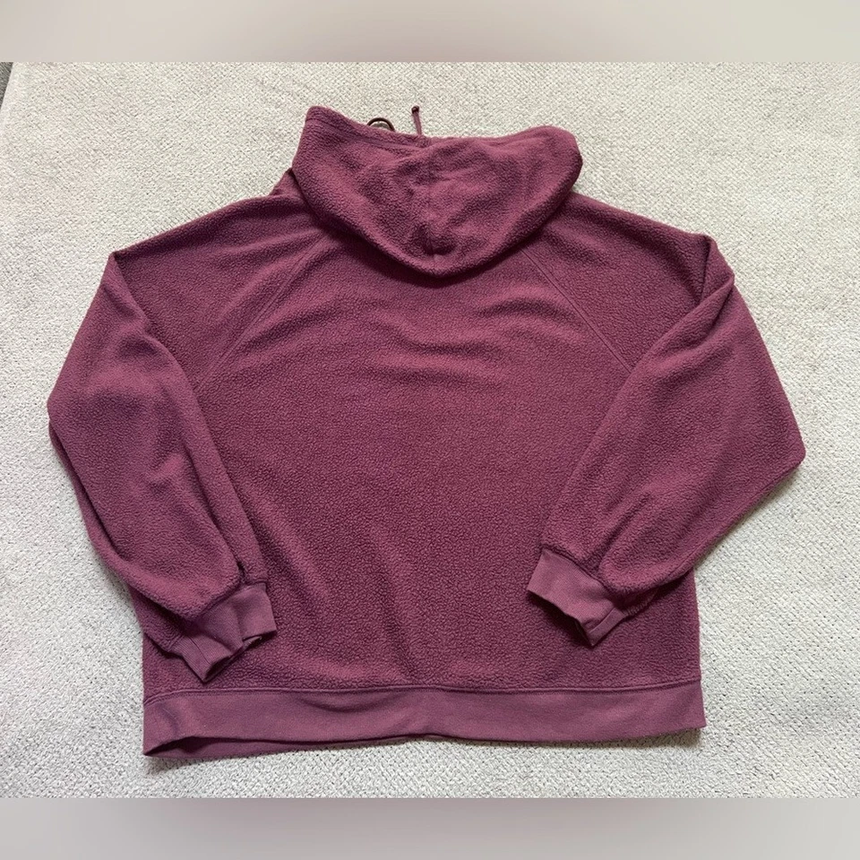 Sudadera corta con capucha So Junior XL Borgoña Sherpa Foto 2 de 4