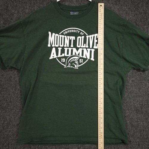 Champion Shirt Mens Extra Large Green Mount Olive College UMO Alumni Sleeve Crew - Picture 10 of 12