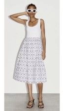ZARA MIDI DRESS WITH EMBROIDERY SIZE M UK 8/10 4174/173
