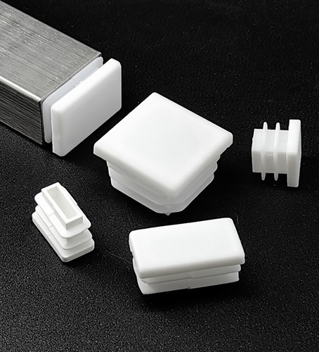 White Rectangular Plastic Ribbed End Caps & Plugs,Blanking Inserts Various sizes - Picture 6 of 22