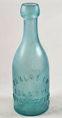 Pablo & Co 334 & 336 Royal Street Bottle Iron Pontil Squat Blob Soda New Orleans