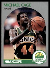 1990-91 Hoops Michael Cage Seattle SuperSonics #275