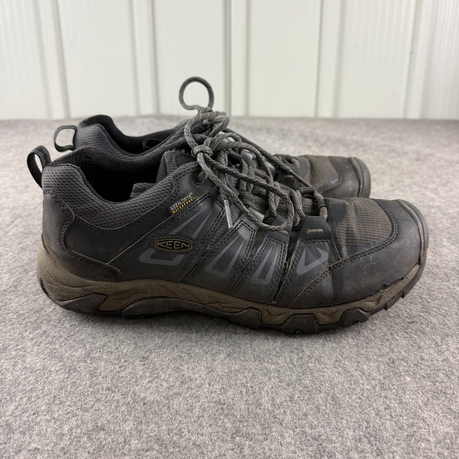 Scarpe da trekking Keen Dry uomo UK 10 nere impermeabili trail outdoor trainer EU 44 5