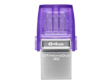 Kingston USB DataTraveler microDuo 3C USB Flash Drive 64GB Type C DTDUO3CG3/64GB