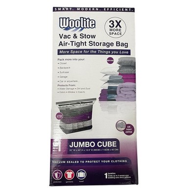 Woolite Vac & Stow Air-Tight Jumbo Cube Vacuum Storage Bags