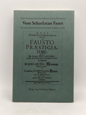 Vom Scharlatan Faust Carl Christian Kirchner Johann Georg Neumann German PB 1996