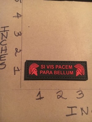 Si Vis Pacem Para Bellum PVC morale patch hook & loop back 6/23/26