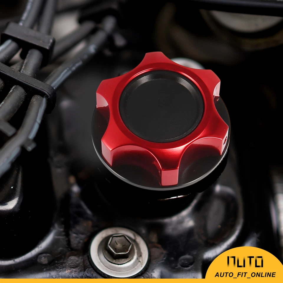 Tampa de enchimento de óleo de motor a gasolina vermelha plugue única personalizada para Toyota Reiz Camry - Imagem 3 de 4