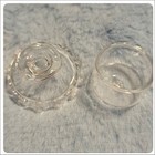 Dollhouse Miniature Clear Glass Cake Plate Pedestal with Dome Lid 1:12 Scale — photo 5