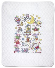 Nursery Rhymes Stamped for Cross Stitch Baby Quilt Kit