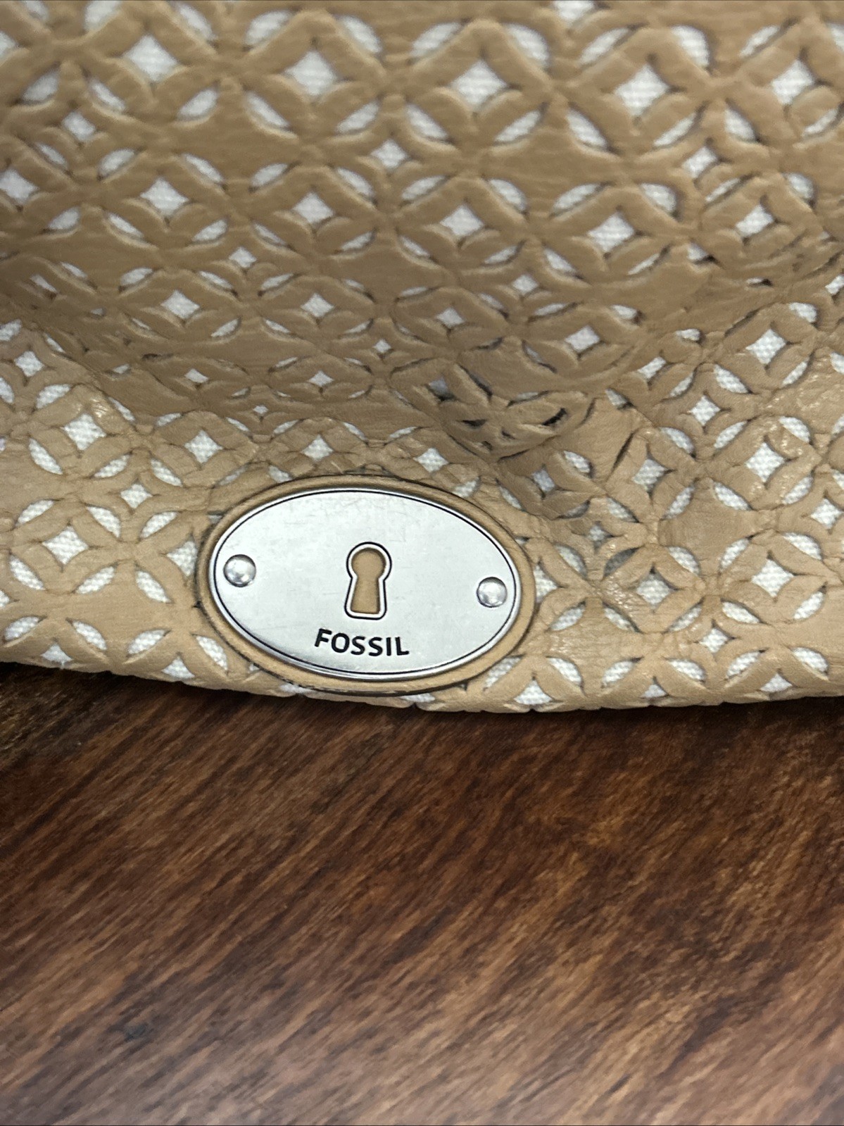 Fossil "Marlow" Leather Perforated Satchel/Shoulder Bag R458 image 3