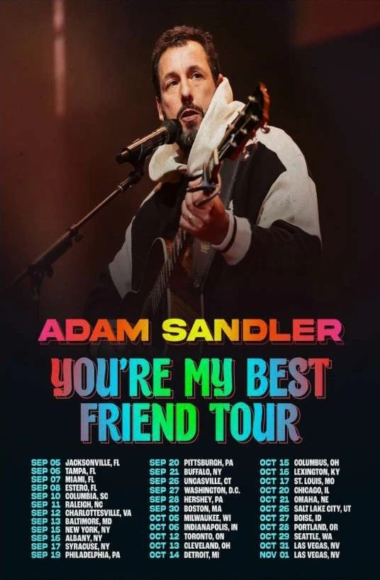 Adam Sandler Tour September October 2025 Poster