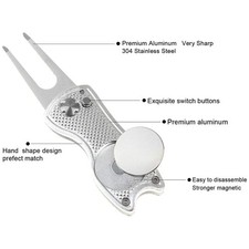 Golf Divot Tool Golf Green Repair Pitch Fork Ball Marker Training Tools