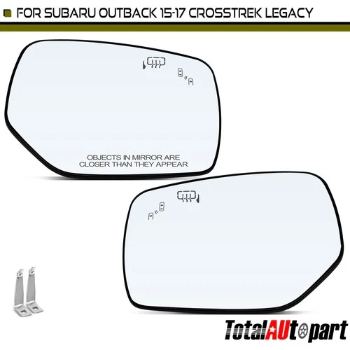 2Pcs Mirror Glass w/Heated & Blind Spot for Subaru Outback Crosstrek Legacy WRX
