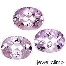 Affordable Pink Amethyst Chessboard Cut Oval Loose Stone (13.5&times;10.5mm)