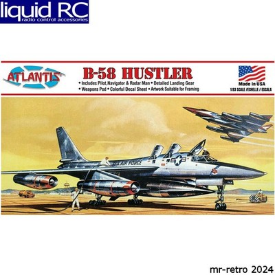 Atlantis Models H252 1/93 Convair B-58 Hustler Jet Plastic Model Kit