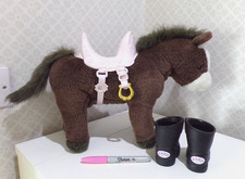 BABY BORN walking horse pony for baby doll & riding boots Zapf Creation