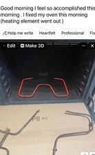 Oven Bake Element Metal 2585W for Electric Range and Oven Easy Install