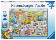 Puzzle XXL 100 elementów. Pojazdy w mieście - Ravensburger