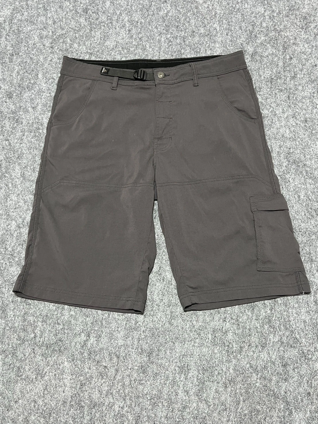 prAna Men's Stretch Zion Hiking Climbing Cargo Shorts Dark Grey Size L W36 L11