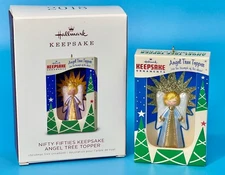 Hallmark 2018 Nifty Fifties Vtg Angel Tree Topper Keepsake Ornament Retro New