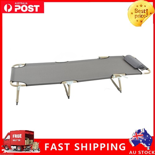 Portable Reclining Outdoor Bed with Strong Steel Frame - Gray Single - Picture 22 of 22