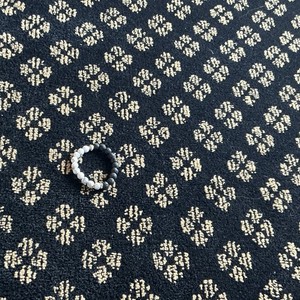 Black Beige Abstract Geometric Pattern Synthetic Fabric Textile Material