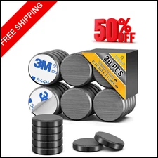 FINDMAG 20Pcs Magnets for Crafts with Adhesive Backing, Strong and Small Ferrite