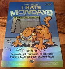 I Hate Mondays Beast Within Foil Mtg Cats Are Best Secret Lair Garfield I Hate Mondays Beast Within Foil Mtg Cats Are Best Secret Lair Garfield