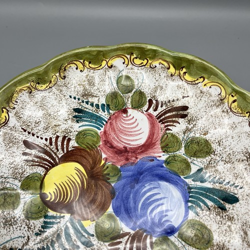 Vintage Cake Stand Footed Bowl Italy Hand painted Floral Cm Diameter PC - Picture 11 of 11