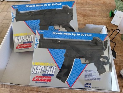 RARE Vintage Larami MP 50 Commando Water Lasers Lot of 2   Motorized, Unused