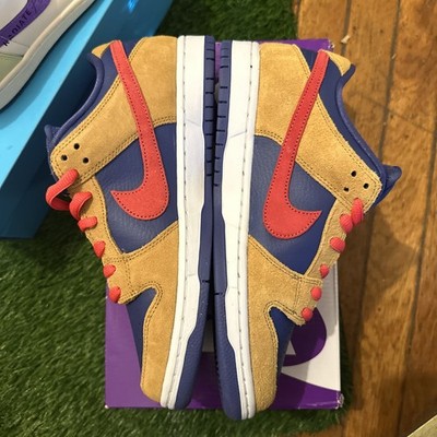 BQ6817-700 Nike SB Dunk Low Pro Wheat Purple Reverse Papa Bear Red