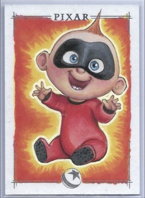 2026 TOPPS Neon DISNEY Jack-Jack INCREDIBLES SKETCH 1/1! HALSEY CAMERA