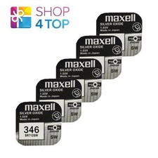 5 MAXELL 346 SR712SW BATTERIES SILVER 1.55V WATCH BATTERY EXP 2022 NEW