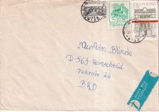 SA40a Poland Koscielec Kolo 1976 Architecture, Plants stamps to Germany cover
