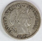 F with scratches 1897 Barber Dime