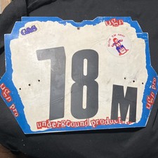 UGP Pro Vintage BMX Number Plate mid-school cool with Stickers