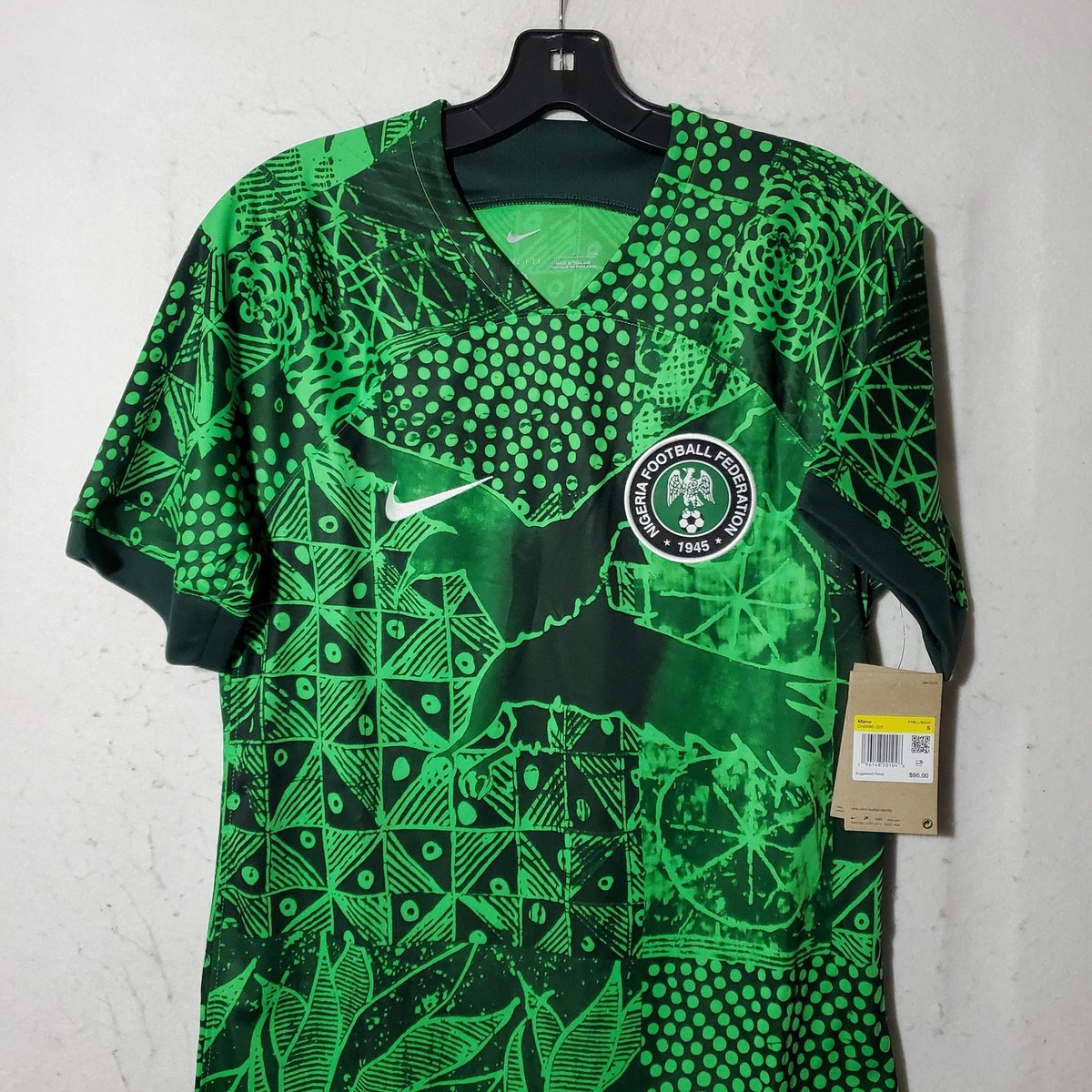 Nigeria Football Federation Jersey Mens Small Green Soccer Nike