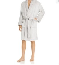 Hudson Park Faux Fur Robe S/M Mica 100% Polyester Plush Soft Bathrobe