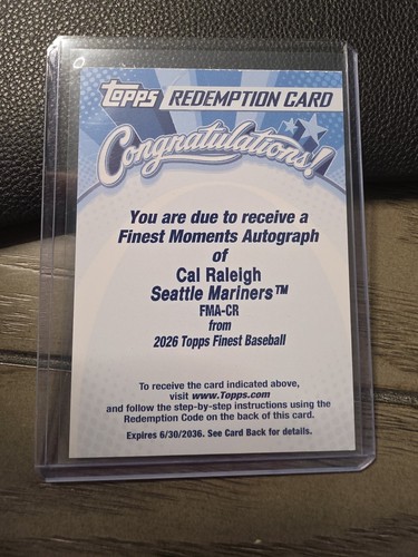 2026 Topps Finest Cal Raleigh Base (RAW)