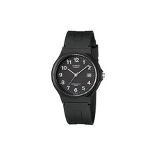 Casio Unisex Black Dial Resin Band Analog Quartz Watch