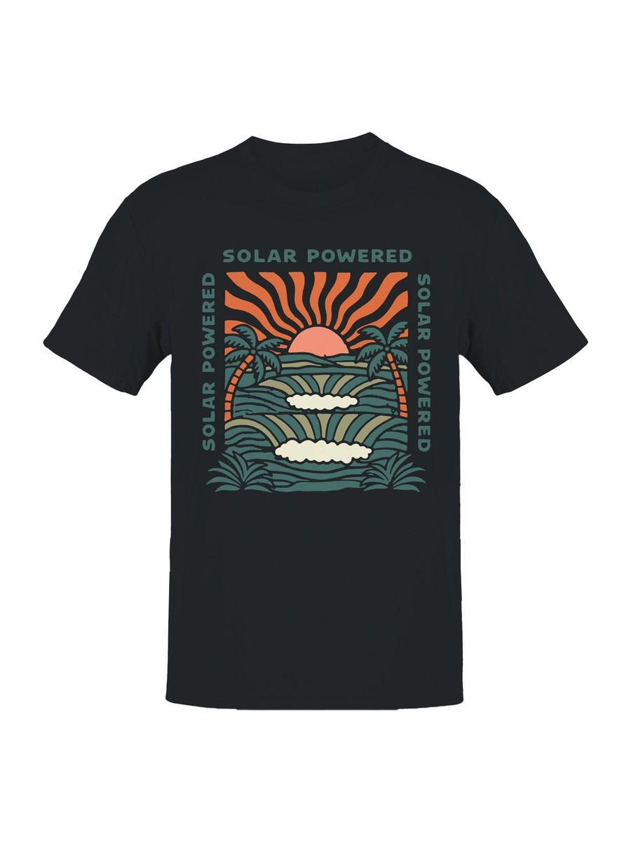 Solar Powered Sunset Paradise Men's T-shirt | eBay
