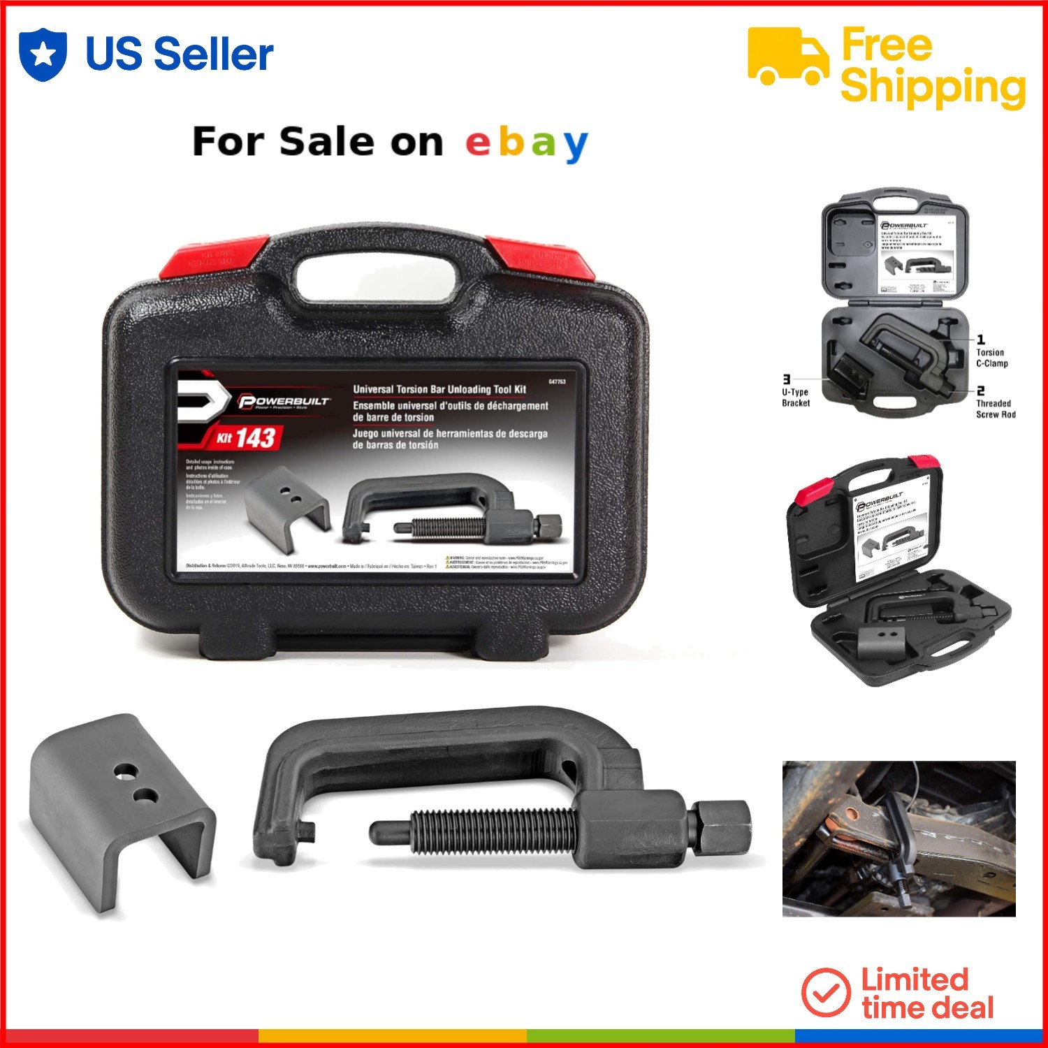 Torsion Bar Tool Heavy Duty Suspension Removal Installation Kit Fits GM Ford