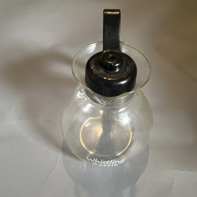 Schott Duran Whistling Kettle 1810 1.5L Glass Coffee Pot Clear/Black Germany