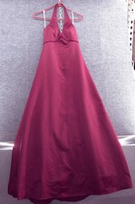 David's Bridal Red Formal Gown Halter Dress Size 2 Style F11207
